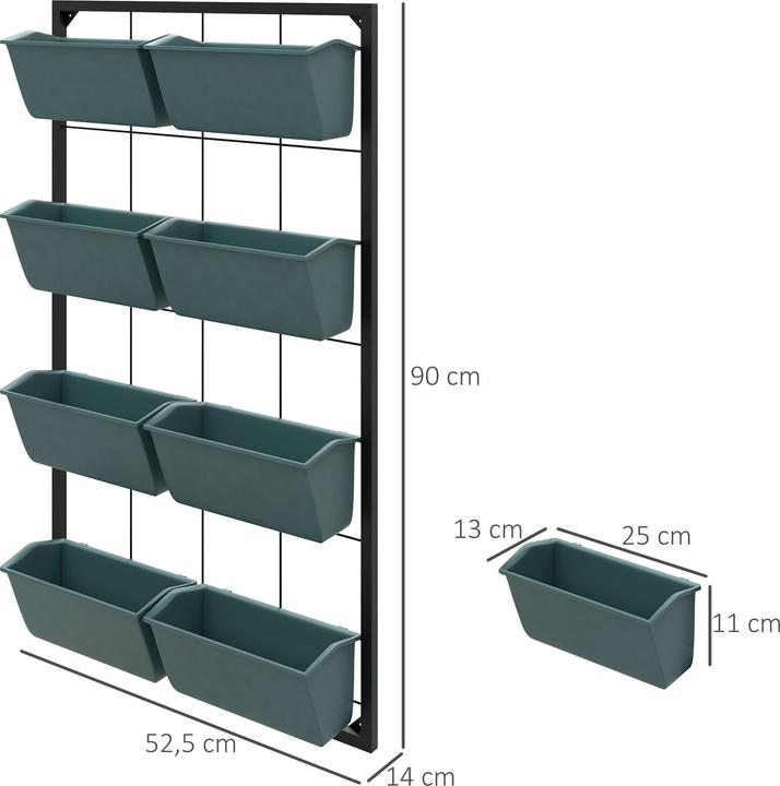 Actual product image Outsunny Plant shelf with 8 pots