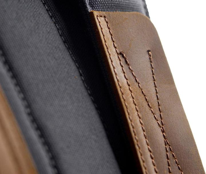 Image du produit Only-Bags.Store Sac à dos en toile, Canvas Vintage Reclaimed Leder Backpack, cuir recyclé, Canvas Backpack, Canvas (16 l)