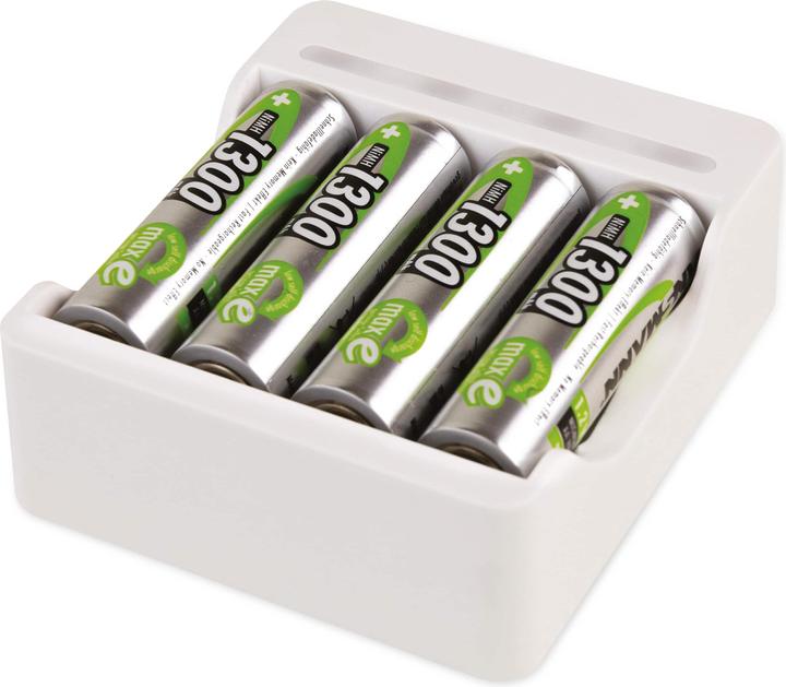 Produktbild Ansmann Ladegerät Basic IV inkl. 4 x AA 1300mAh Akku (1 Stk., AA, 1300 mAh, Akku)