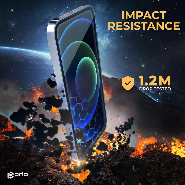 Immagine prodotto prio Vetro temperato 3D antigraffio per iPhone 16 Pro Max (6,9 pollici) nero (1 Pezzo/i, Apple iPhone 15 Pro Max)