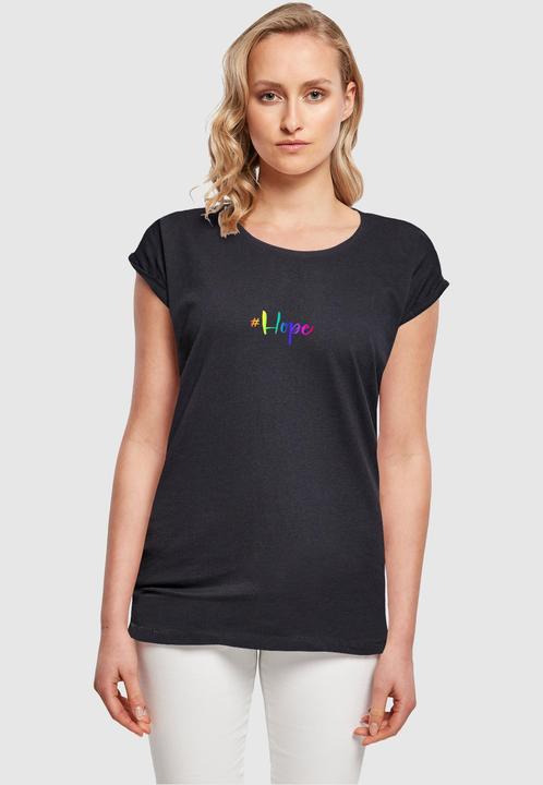 Produktbild Merchcode Ladies Hope Rainbow Extended Shoulder Tee - 116599 (4XL)