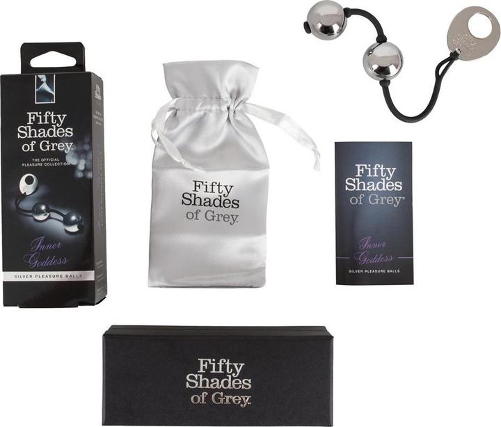 Actual product image Fifty Shades of Grey Inner Goddess Silver Pleasure Balls