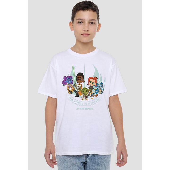 Image du produit Star Wars - T-shirt YOUNG JEDI ADVENTURE THE FORCE IS WITH US - Enfant (140)