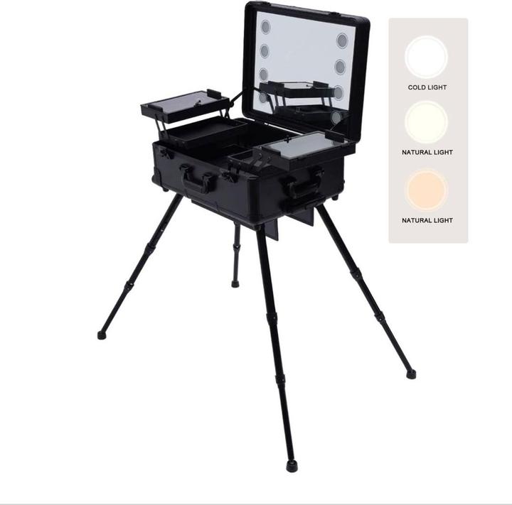 Produktbild Bate Schminkkoffer Trolley Mit LED-Spiegel, Bluetooth-Lautsprecher Eva L