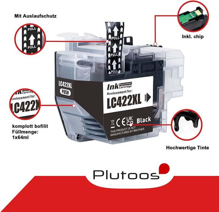 Image du produit Plutoos Brother LC-422XL Cartouche compatible, jeu de 4 couleurs LC-422 XL