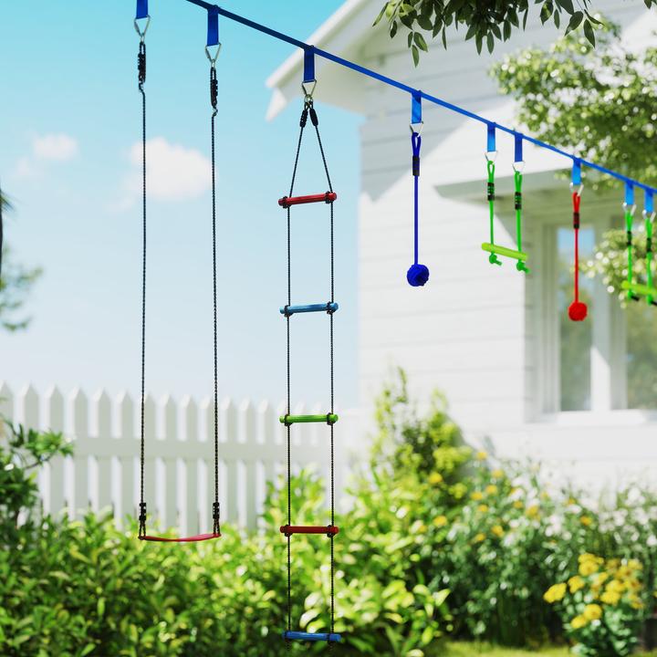 Produktbild Aiyaplay Ninja Slackline-Set Polyester, Kunststoff Blau+Rot