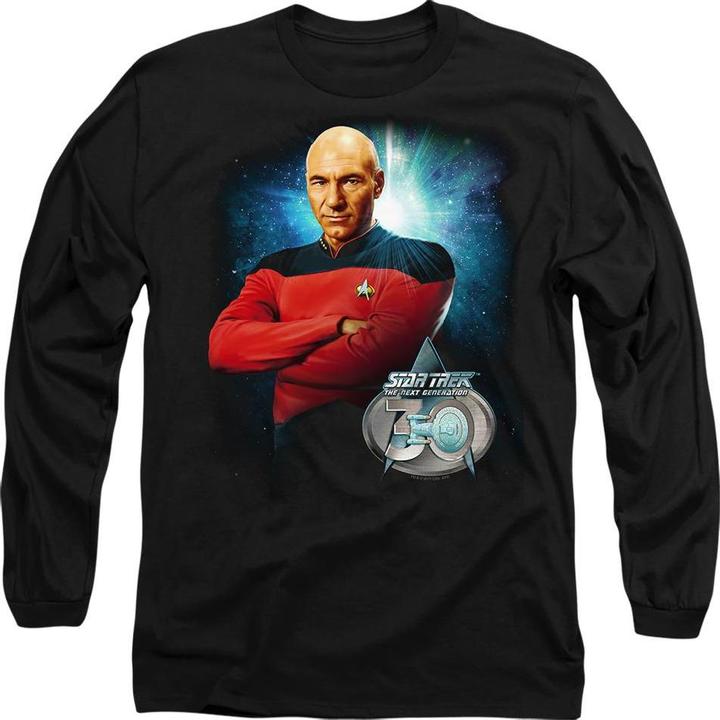 Actual product image Unisex Adult 30 Jean-Luc Picard T-Shirt (L)