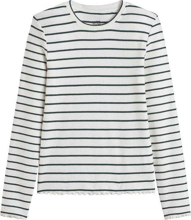 Actual product image La Redoute Collections Gestreiftes Langarmshirt aus Rippjersey (94)