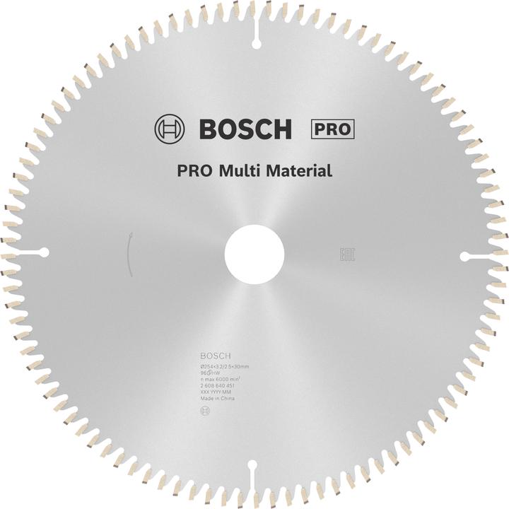 Image du produit Bosch Professional Zubehör Lame de scie circulaire PRO Multi Material, 254 x 3,2 x 30 mm