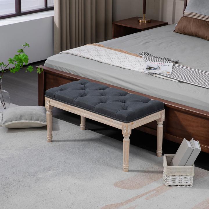 Actual product image Homcom Bed bench with button stitching (40 cm)