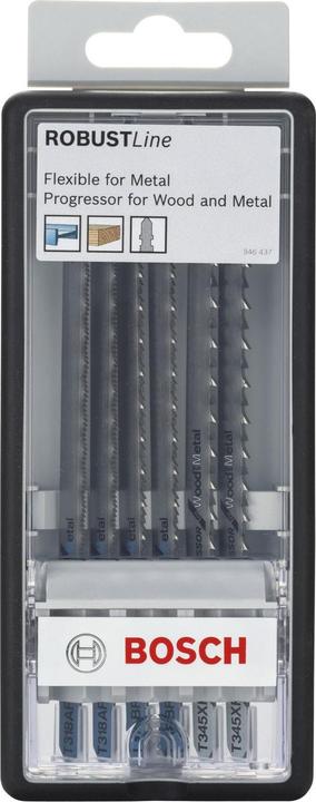 Image du produit Bosch Professional Zubehör Jeu de 6 lames de scie sauteuse Robust Line Metal Profile, queue en T