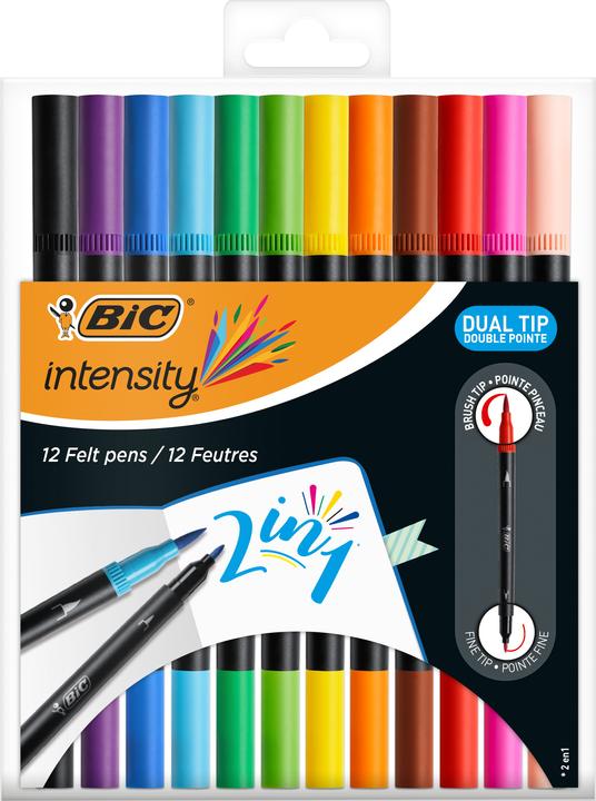 Actual product image Bic Fibre pencil Dual Tip (Multicoloured, 12 x)