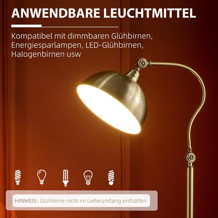 Immagine prodotto Homcom Lampada da terra con attacco E27 (E27)