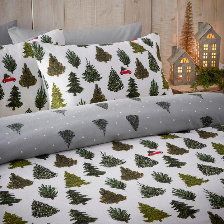 Actual product image Room05 Evergreen Brushed Cotton Duvet Cover Set (Bedding set, 230 x 220 cm)