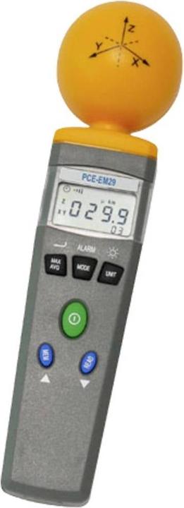 1 x PCE-EM 29 radiation meter 1 x triaxial spherical probe 1 x battery 1 x manual (complete in carrying case)