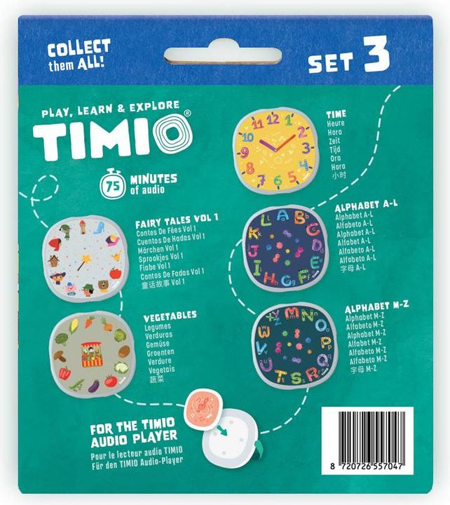 Actual product image Timio Audio Disc Set 3 (German, Spanish, French, Dutch, Multilingual, Italian, Portuguese, English)
