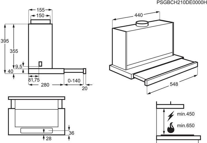 Actual product image Electrolux DAL5536SW (Flat-screen hood)