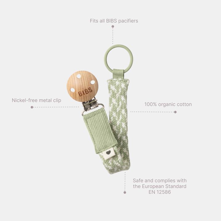 Image du produit Bibs x Liberty Pacifier Clip Capel Fossil Grey (1 x)