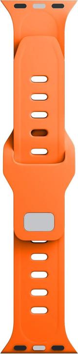 Actual product image 3MK Silicone Watch Strap pomarańczowy/ orange dla Apple Watch 42/44/45/49mm (Silicone, Stainless steel)