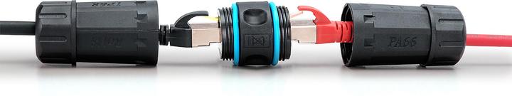 Image du produit Digitus Connexion extérieure CAT 6A, indice de protection IP68 Connexion RJ45 à RJ45 (Raccord réseau)