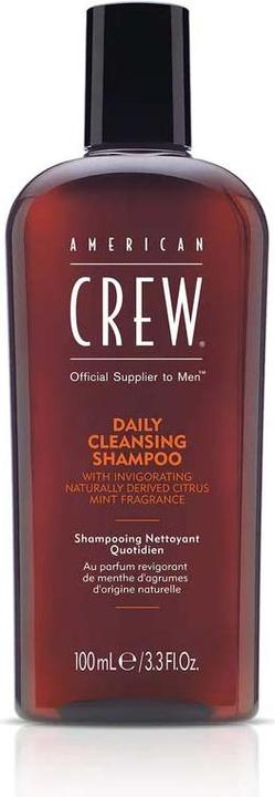 American Crew Shampoo detergente quotidiano per uomo con fragranza di menta e agrumi da 3,3 flaconi (100 ml, Shampoo liquido)