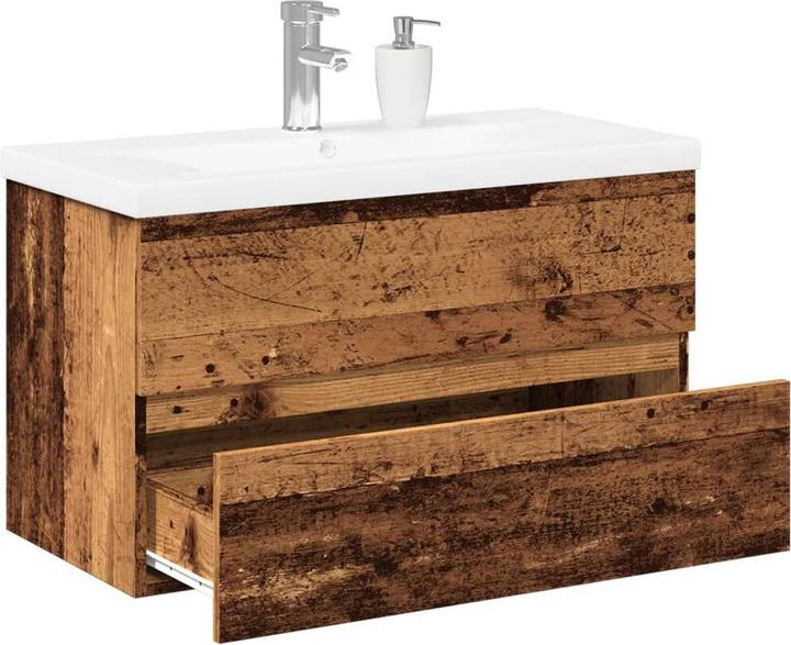 VidaXL Mobiletto Vanity a parete Mobiletto da bagno con lavabo incorporato