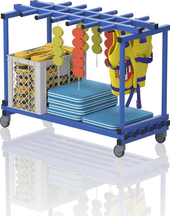 Produktbild Sport-Thieme Regalwagen aus Kunststoff Kombi flach