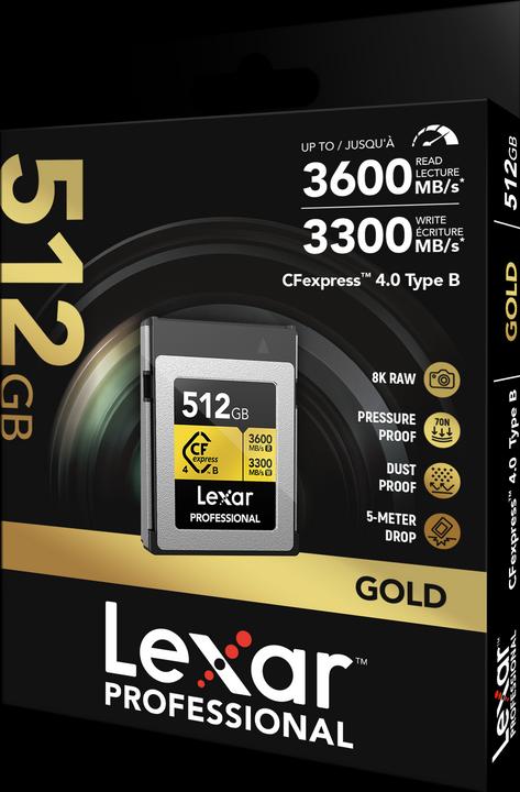 Actual product image Lexar Gold (512 GB, CFexpress type B)