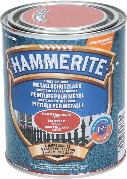 Hammerite Metal protective lacquer hammer blow (750 ml, Red)