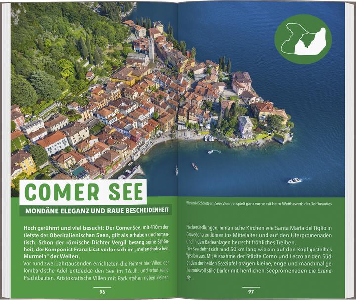 Immagine prodotto Reiseführer Oberitalienische Seen, Lago Maggiore, Luganer See, Comer See (Tedesco, Jörg Steiner, Stefanie Claus, 2024)