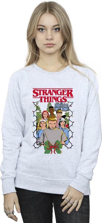 Actual product image Netflix Womens/Ladies Stranger Things Christmas Poster Sweatshirt (L)