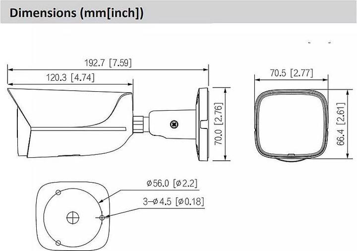 Actual product image Dahua NET CAMERA 4MP IR BULLET/IPC-HFW3441E-AS-0280B-S2