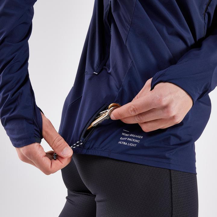 Actual product image Kiprun Running jacket trail running men windproof - Run 900 Wind blue (L)