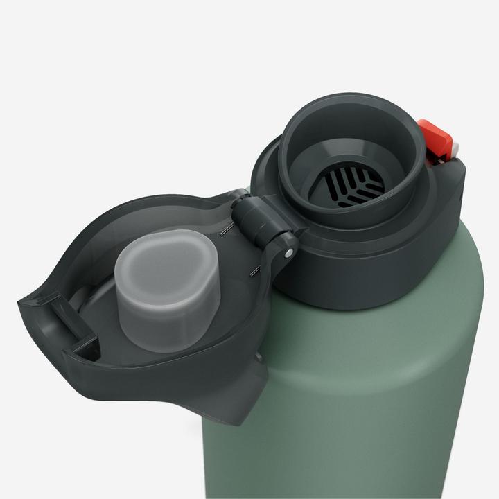 Produktbild Quechua Trinkflasche Aluminium Schnellverschluss Wandern - 500 1 l grün (1 l)