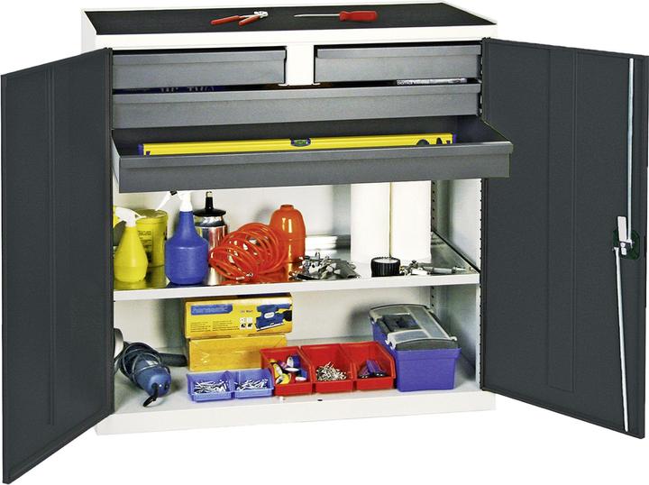 Produktbild Stumpf Werkzeugschrank S3000 4 Schubladen 1 Fachboden lichtgrau anthrazit (100 cm, 50 cm)
