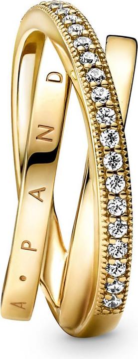Image du produit Pandora Shine Logo Crossover Pavé Triple Band Ring (54)