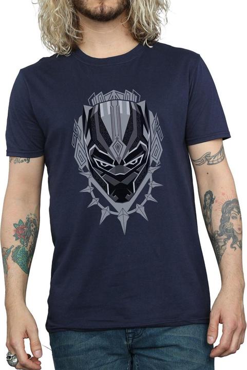Actual product image Mens Black Panther Head T-Shirt (XL)