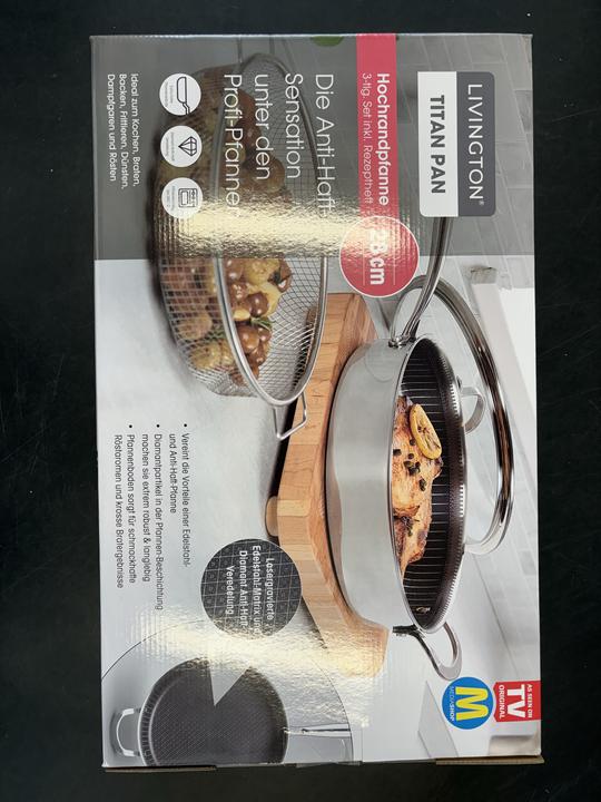 Image du produit Livington Titan Pan (28 cm, Poêle à frire, Acier inoxydable, Aluminium)