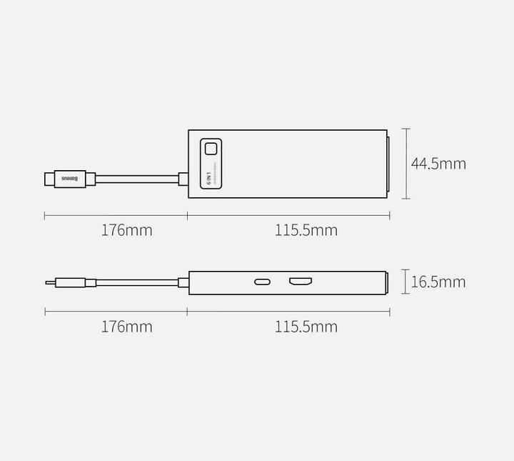 Produktbild Baseus Metal Gleam (USB-C, 6 Ports)