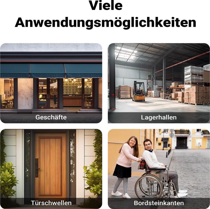 Produktbild Wiltec Schwellenrampe Gummi 1130x241x25mm Rampe 50t Auffahrrampe Rollstuhl Auto