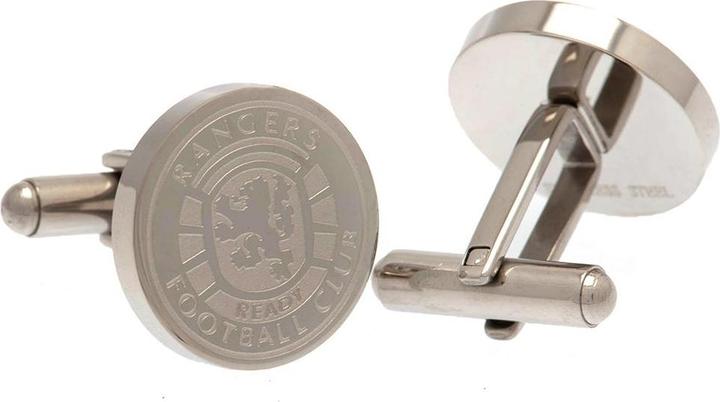 Image du produit Rangers FC Boutons de manchette en acier inoxydable (Matériau 100% synthétique)