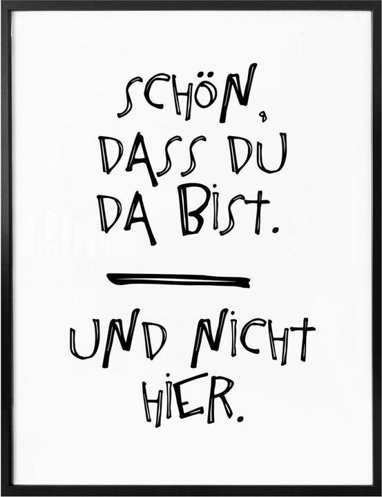 Produktbild Trenddeko Schön, dass du da bist (40 x 50 cm)