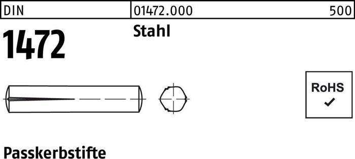 Produktbild Passkerbstift DIN 1472 6 x 45 Stahl DIN 1472