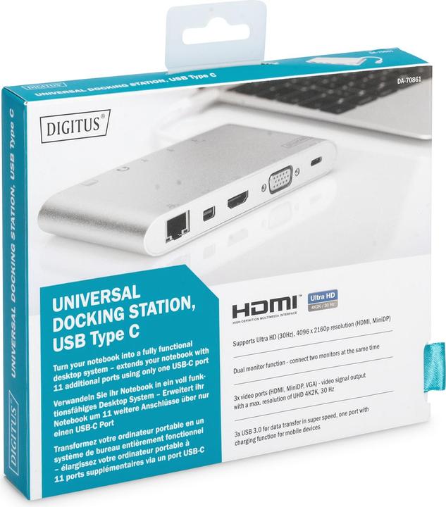 Image du produit Digitus DA-70861 (USB-C, 3 Ports)