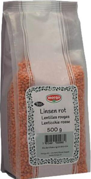 Produktbild Morga Linsen Rot Bio (500 g)