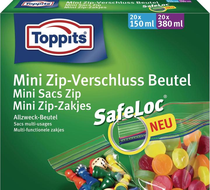 Toppits Borsa con chiusura a cerniera mini (40 x)