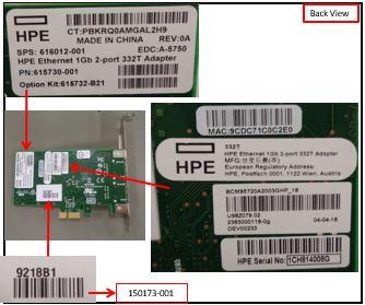 Image du produit HPE 615732-B21, Adaptateur 332T 1Gb 2 ports (Ethernet)