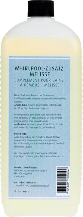 Actual product image Medidor Whirlpool additive lemon balm 1 liter (1000 ml, Bath salts)
