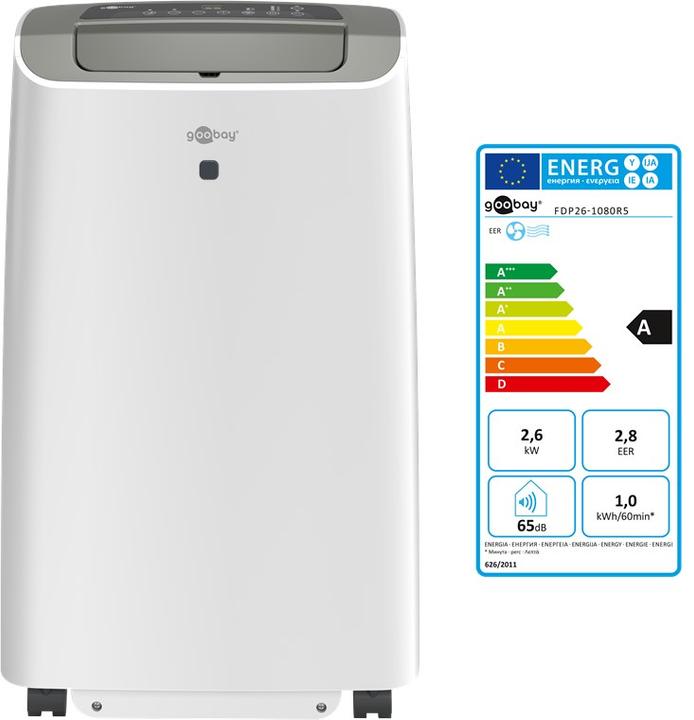 Produktbild Goobay Lokales Klimagerät 9000 BTU/2600 W mit Fernbedienung und Timer (20 m², 9000 BTU/h)