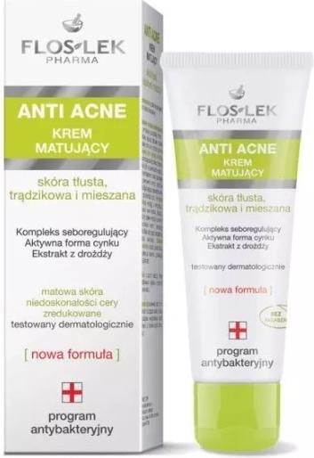 Produktbild Floslek Anti Acne Antibacterial program Matte cream 50 ml (50 ml)